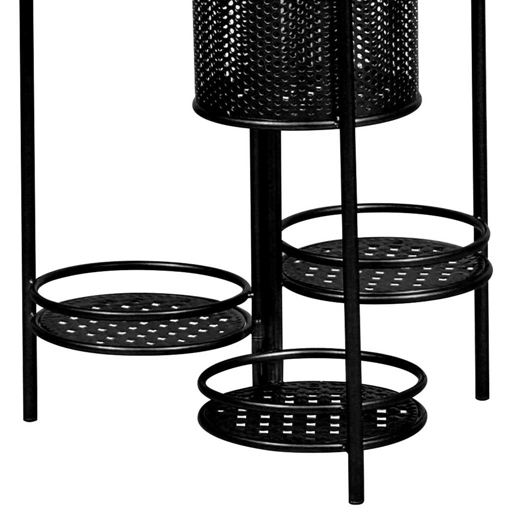 Levede 6 Tier Plant Stand Swivel Outdoor Black-1910112295841828868