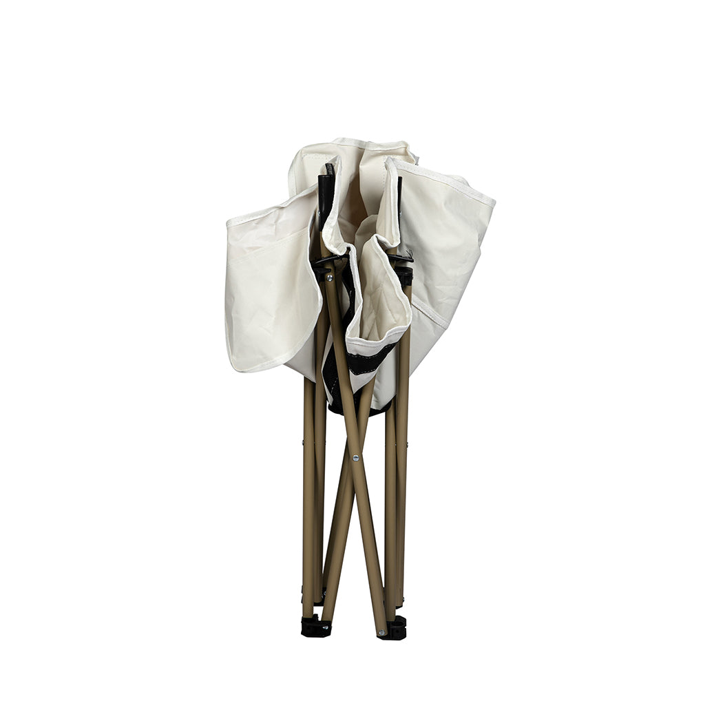 Levede Folding Camping Moon Chair Lightweight Beige-1910112919954264068