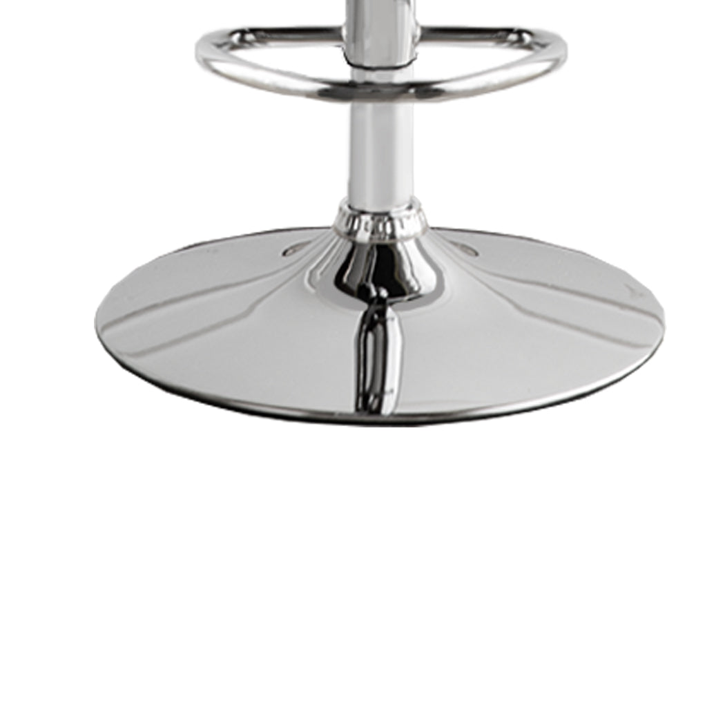 Levede 1x Kitchen Bar Stools Gas Lift Black Silver-1910113240004825092