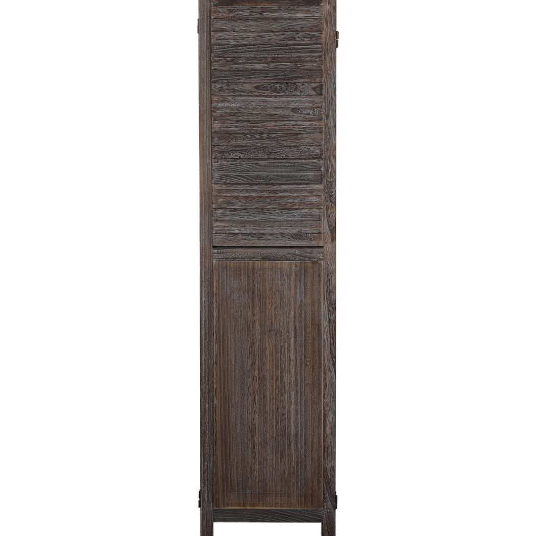 Levede 4 Panel Room Divider Folding Brown-1910112321494192132