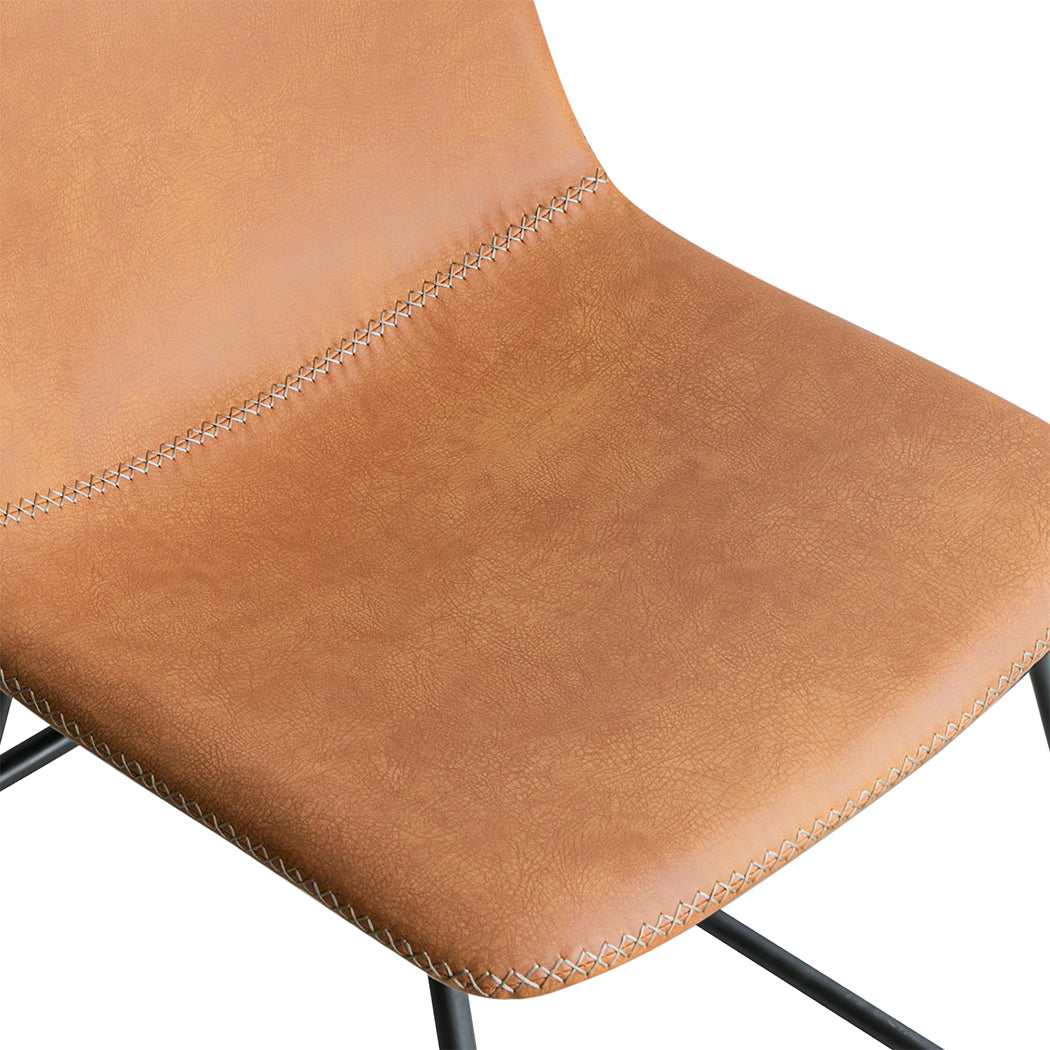 Levede 2x Dining Chairs Kitchen Table Brown-1954802996776931332