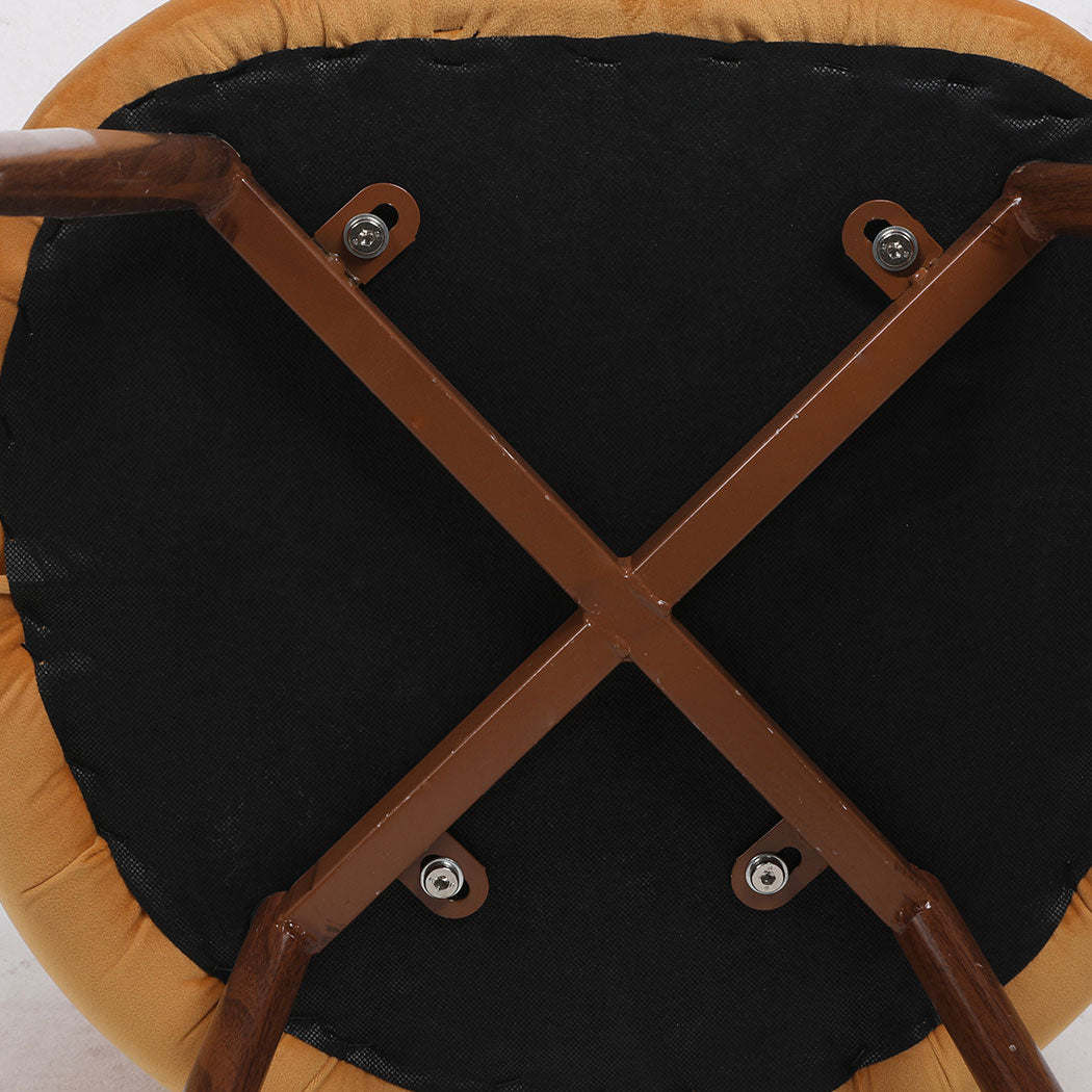 Levede 2x Dining Chairs Seat French Mustard-1954802979714502660