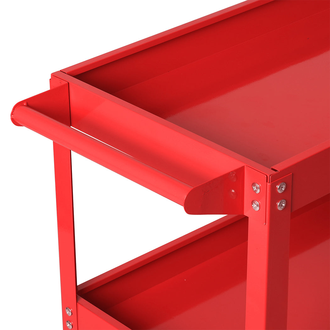 Traderight 3-Tier Tool Cart Trolley Red-1954802742618886148
