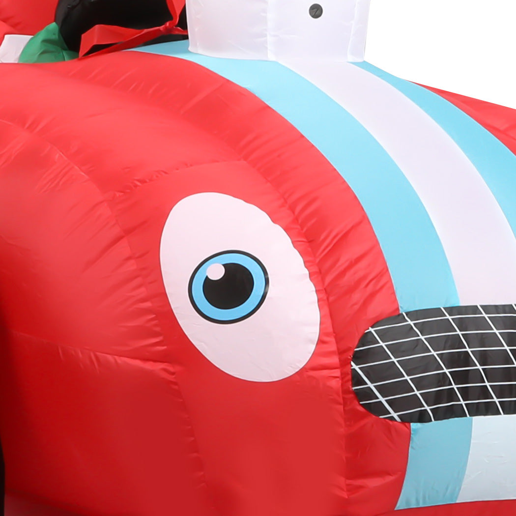 Santaco Christmas Inflatable 2.4M Santa Racing Sleigh-1973194173783871492