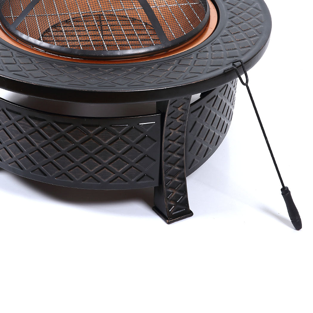 Moyasu 3 IN 1 Fire Pit BBQ Grill Pits-1910112942565756932