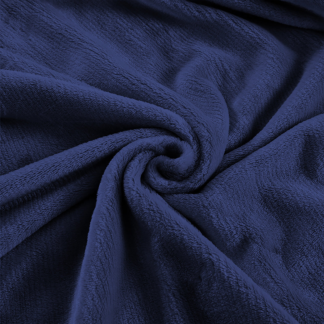 DreamZ 320GSM 220x240cm Ultra Soft Mink Navy Queen-1954802937544970244