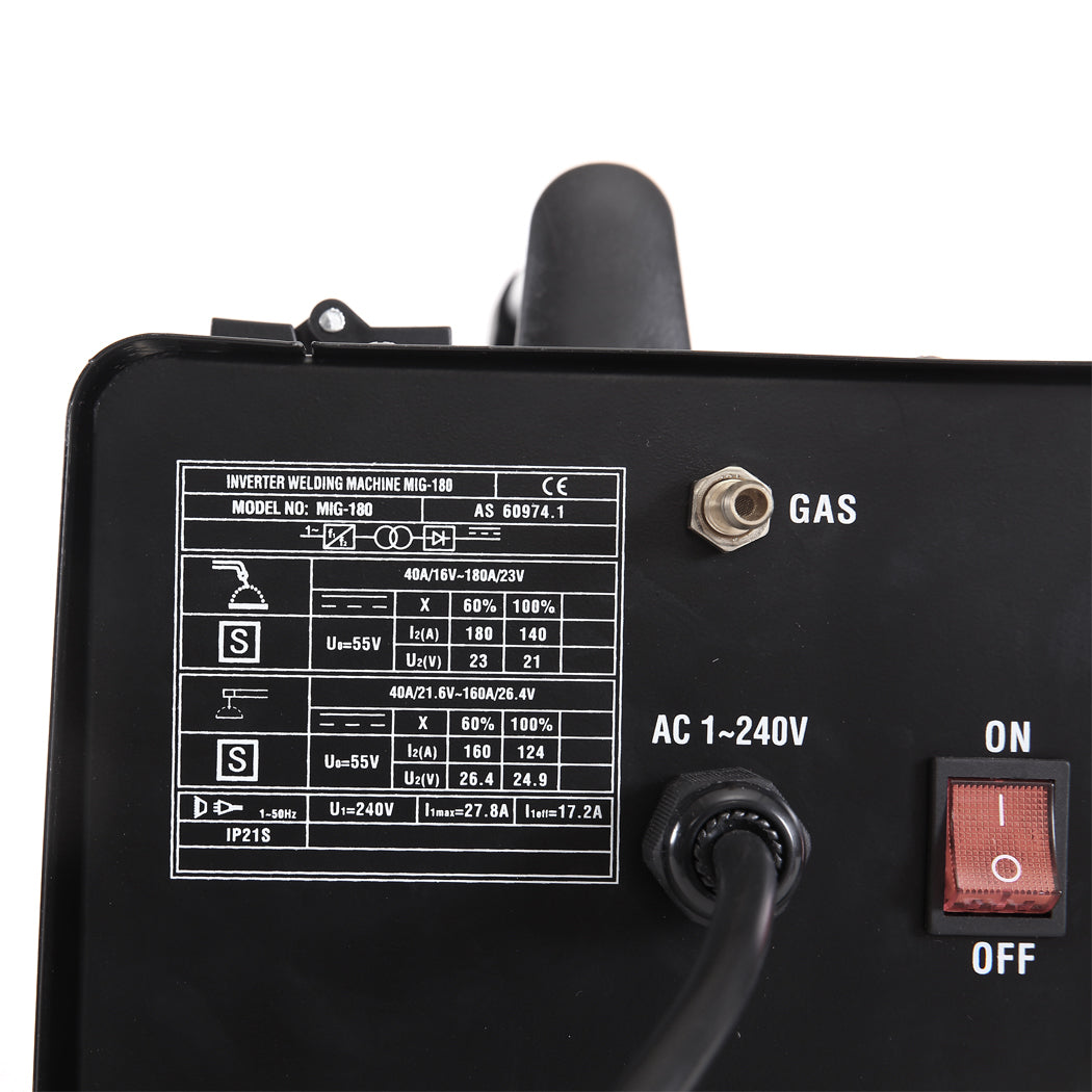 Traderight MIG Welder 180Amp MIG MMA-1910112323163525124