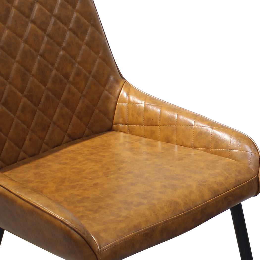 Dining Chairs x 8 Padded Seat PU Faux Leather-1973193569330139140