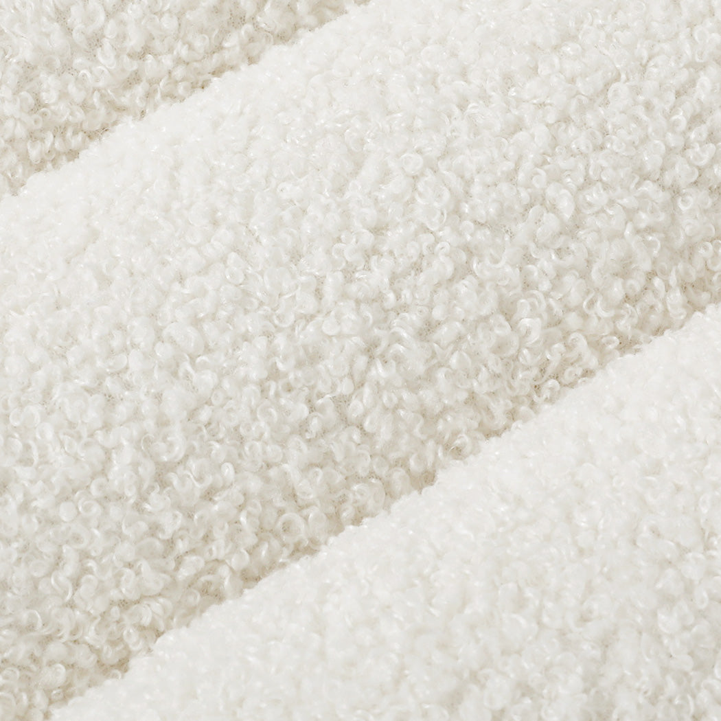 Pawz L Size Orthopedic Dog Bed with Sherpa Plush Removable Cover in White-1954802481838034948