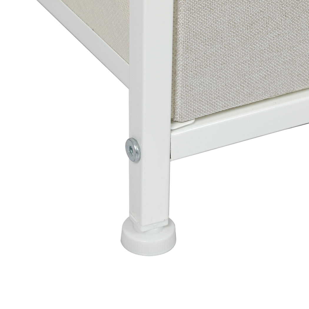 Levede Storage Cabinet Tower Chest Beige-1954802982222696452