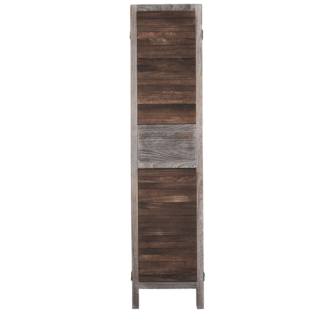 Levede 4 Panel Partition Room Divider Brown-1910112321179619332