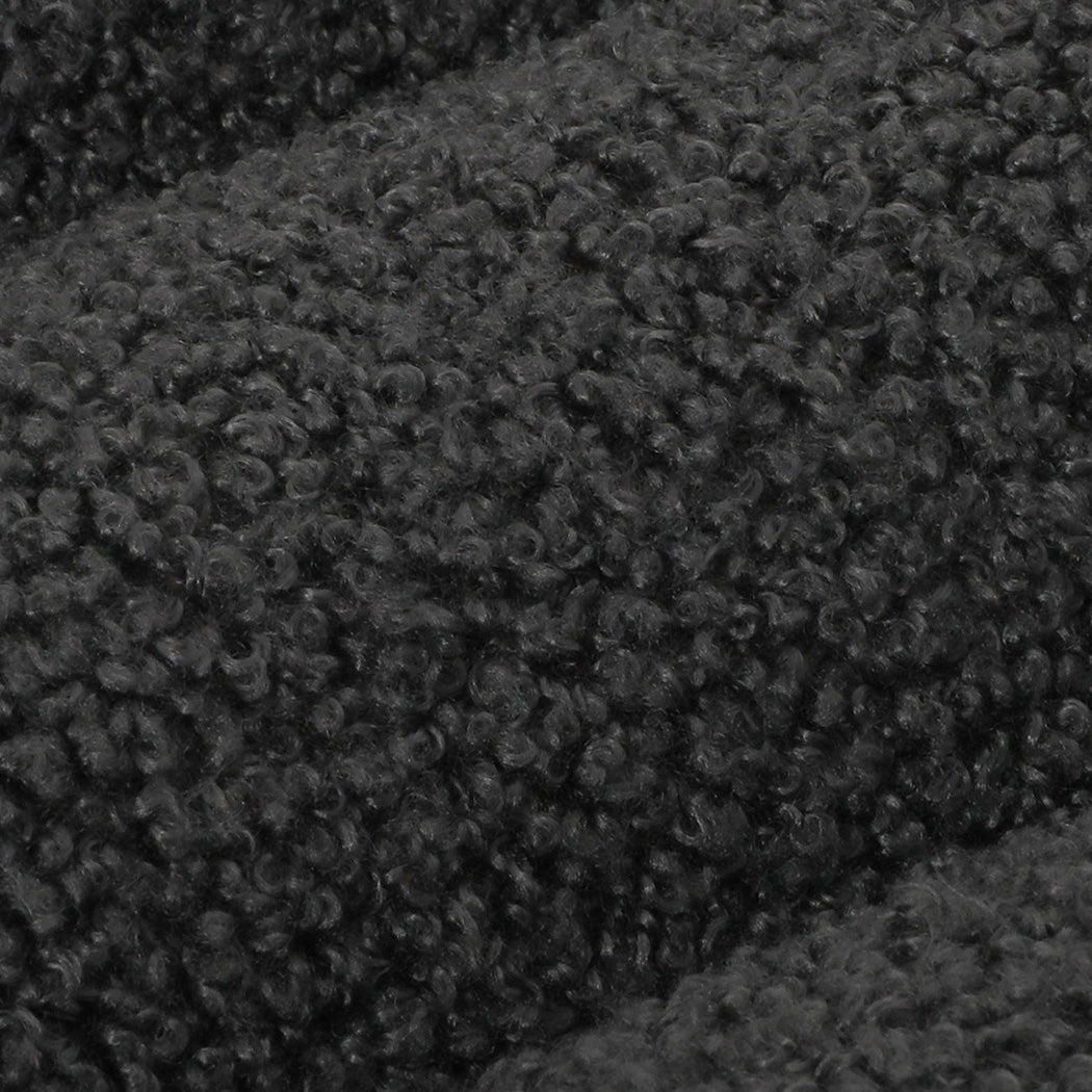 Pawz S Size Orthopedic Dog Bed with Sherpa Plush Removable Cover in Grey-1954802482437820420