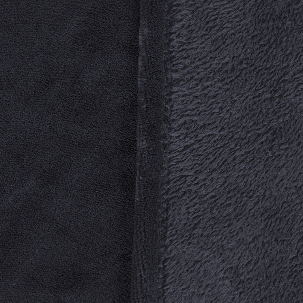 DreamZ 320GSM 220x160cm Ultra Soft Mink Dark Grey Single-1954802938522243076