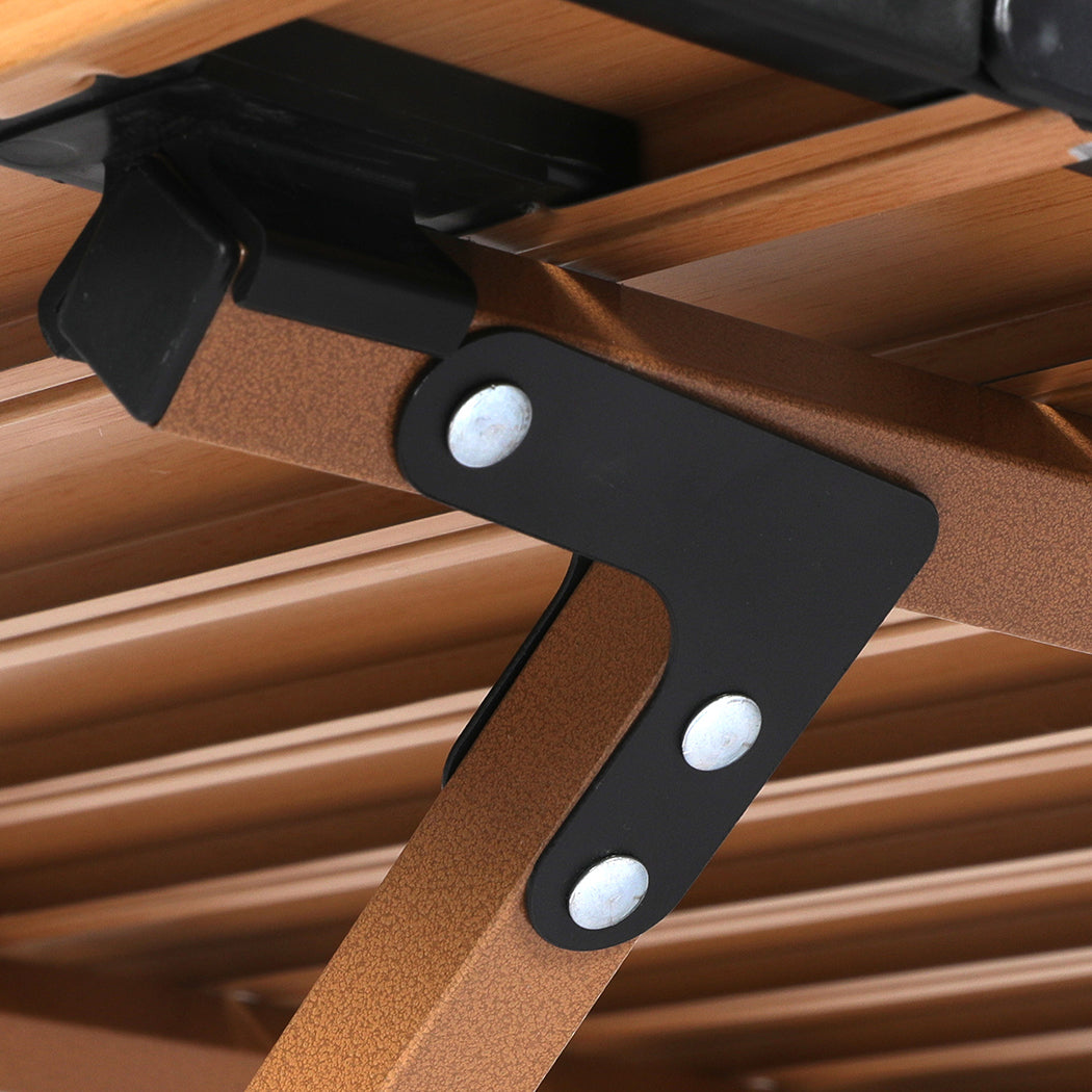 Levede Folding Camping Table Chair Set Oak-1954802885409771524