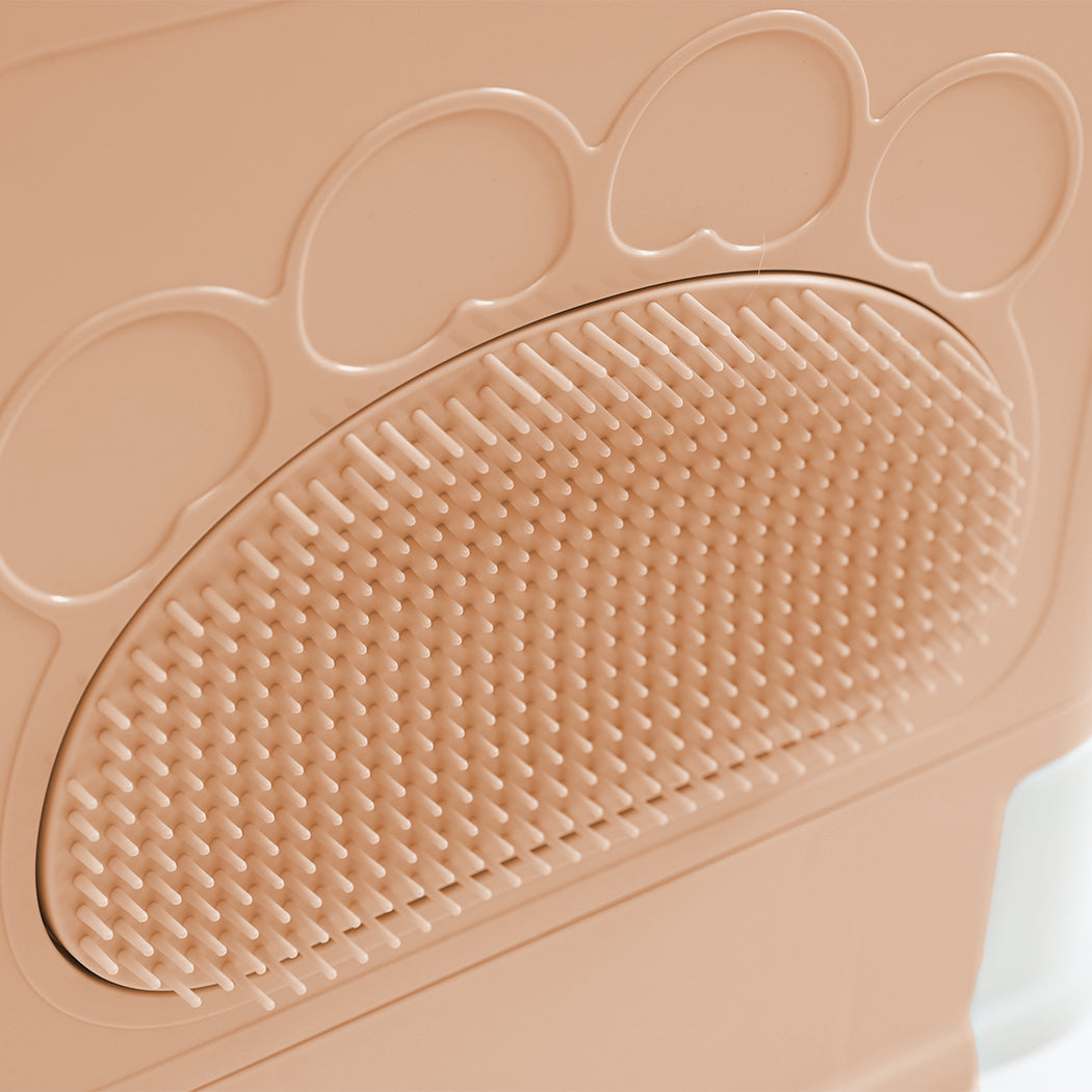 PaWz Foldable Cat Litter Box Tray Enclosed Pink-1954802553183145988