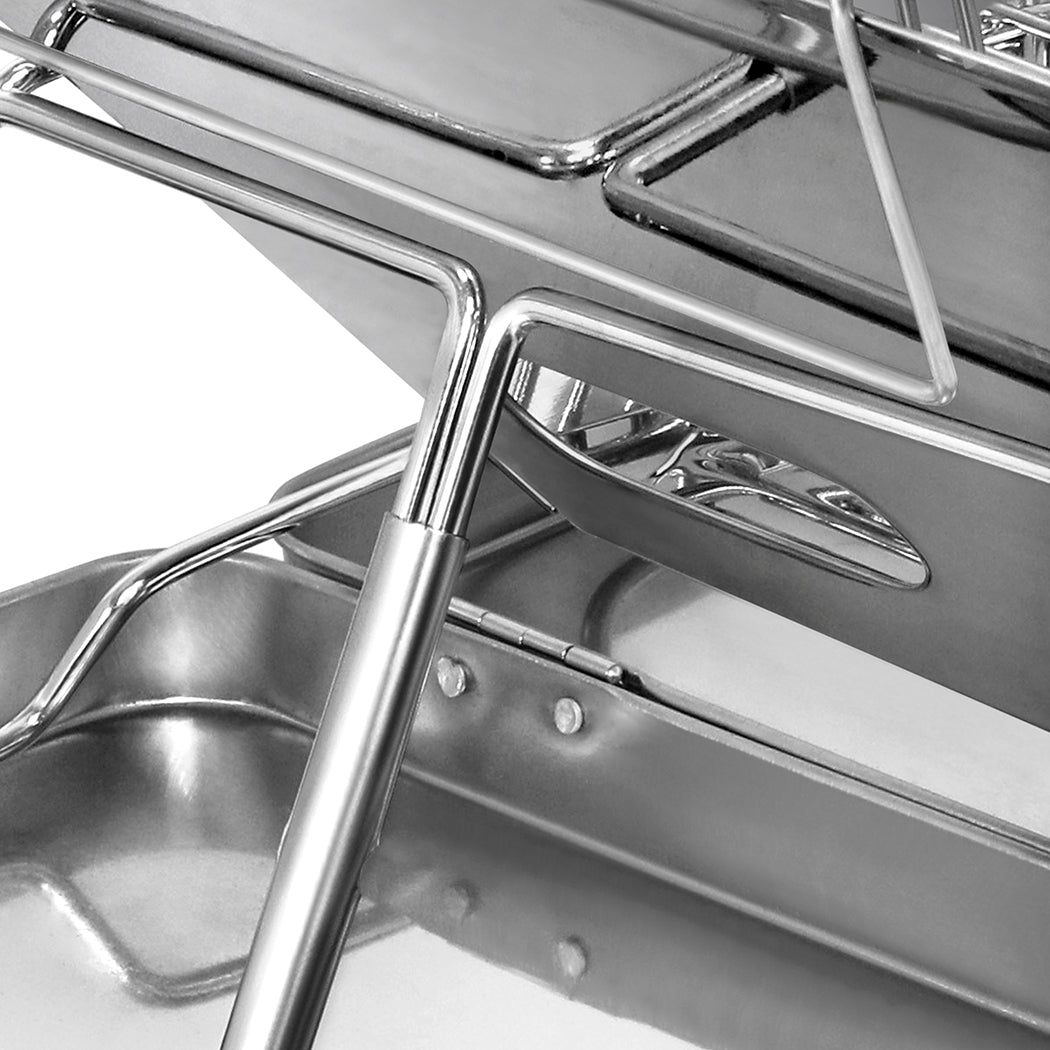 Levede Folding BBQ Portable Charcoal Grill 2-IN-1-1954802457372659716