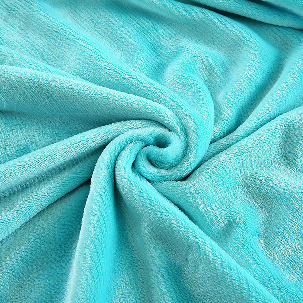DreamZ 320GSM 220x240cm Ultra Soft Mink Teal Queen-1910113217032622084