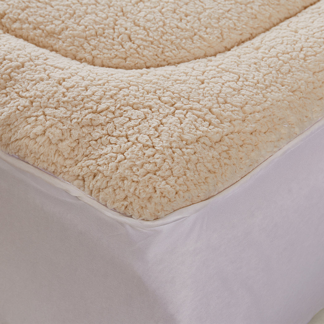 DreamZ Mattress Topper 100% Wool Underlay Single-1954802863834271748