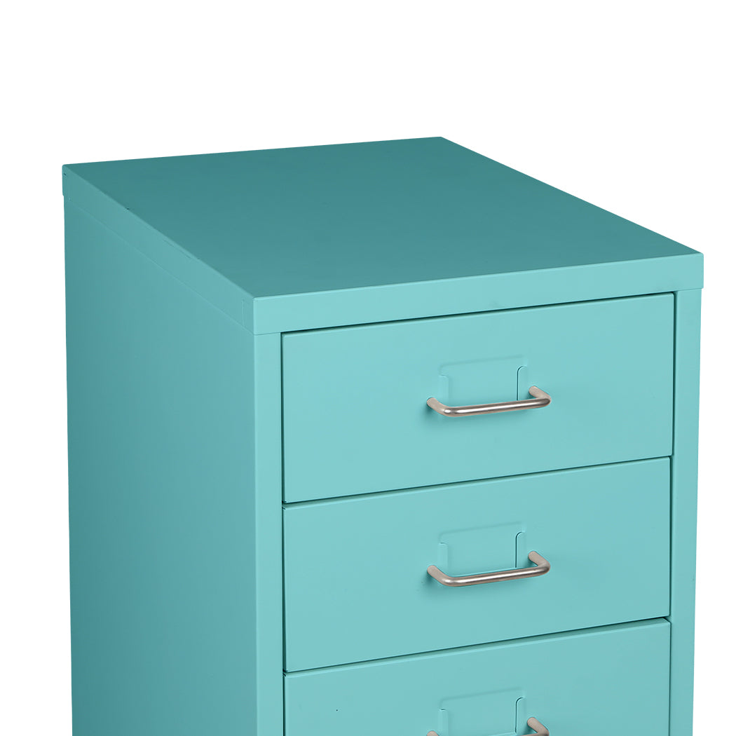 Levede 3 Drawer Office Drawers Cabinet Turquoise-1910113086451355652