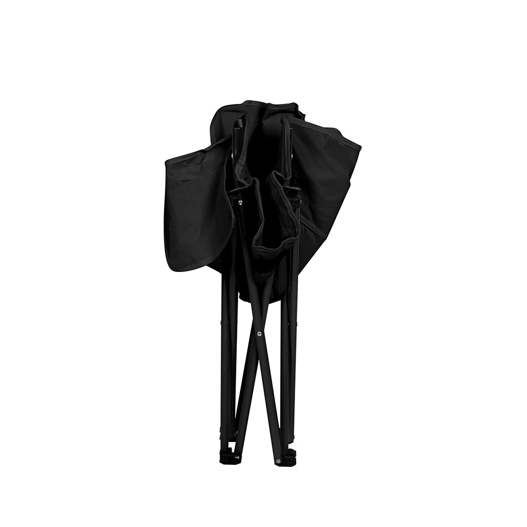 Levede Folding Camping Moon Chair Lightweight Black-1910112920105259012
