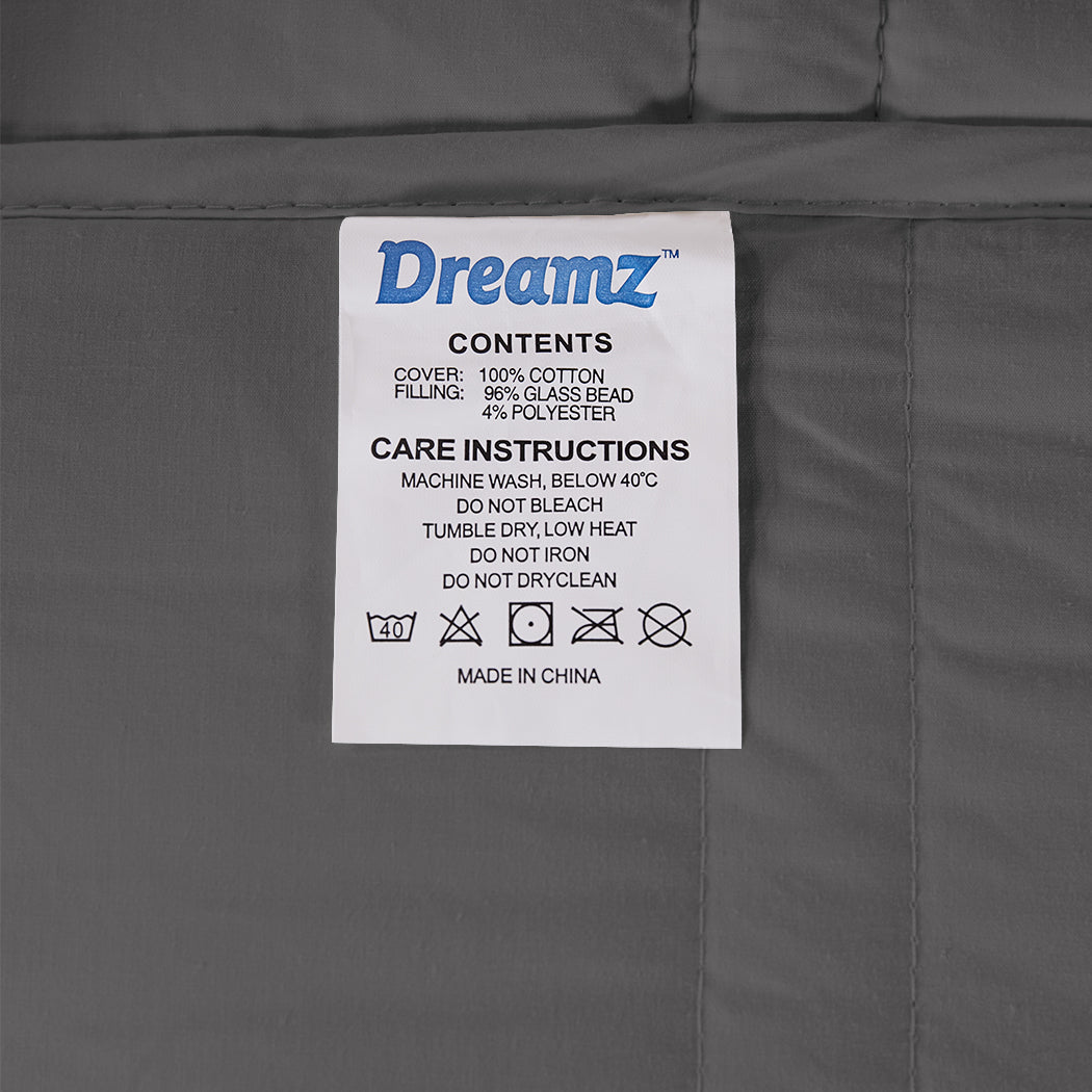 Dreamz Weighted Blanket Cotton Heavy Grey Double 9KG-1919892915853856772