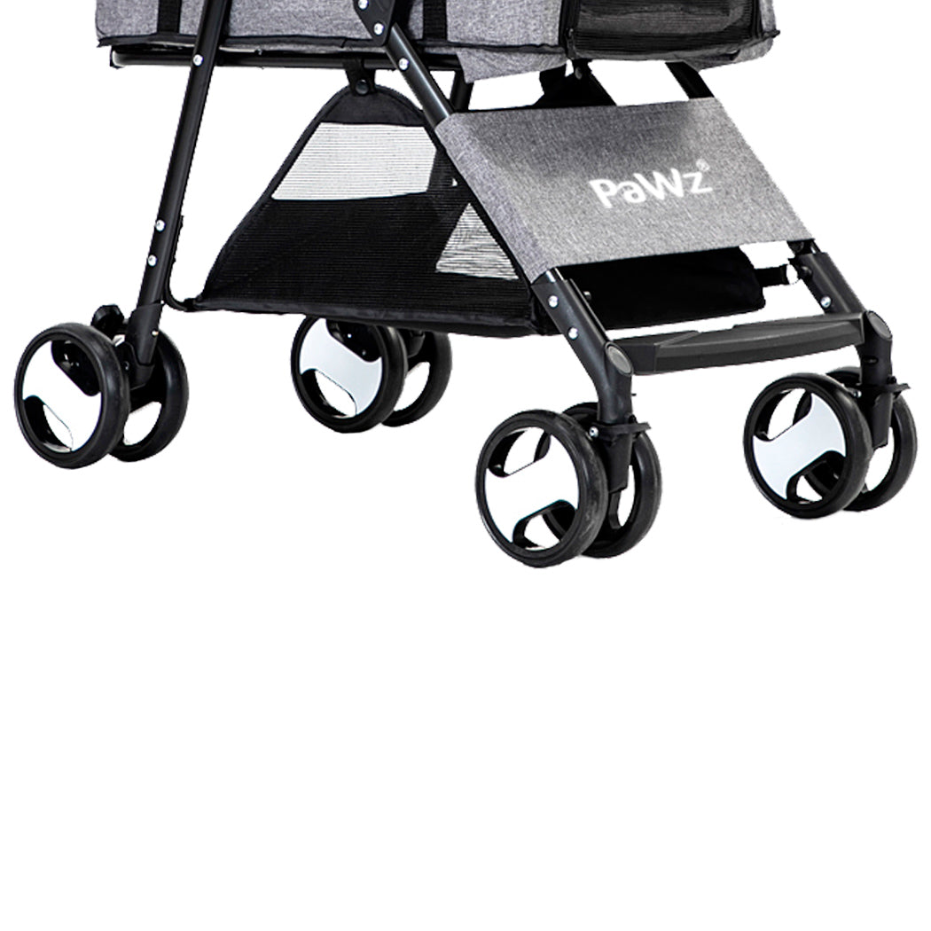 PaWz Large Pet Stroller Dog Cat Travel Grey-1954802606580830212