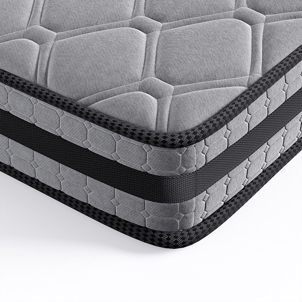 Metal Bed Frame Mattress Base Set Wood Double-1919892912548745220