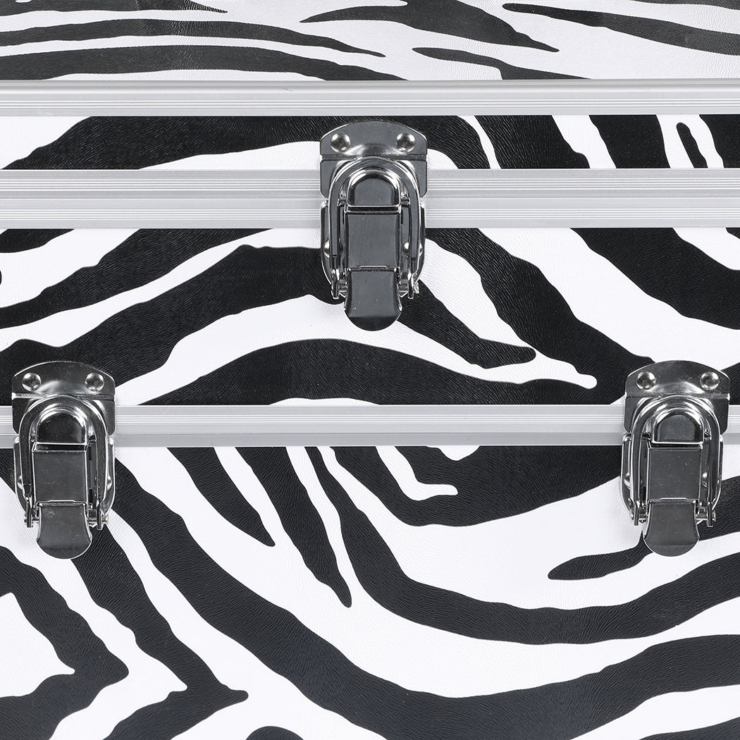 Professional Makeup Cosmetic Case Organizer Zebra-1919892884560154628
