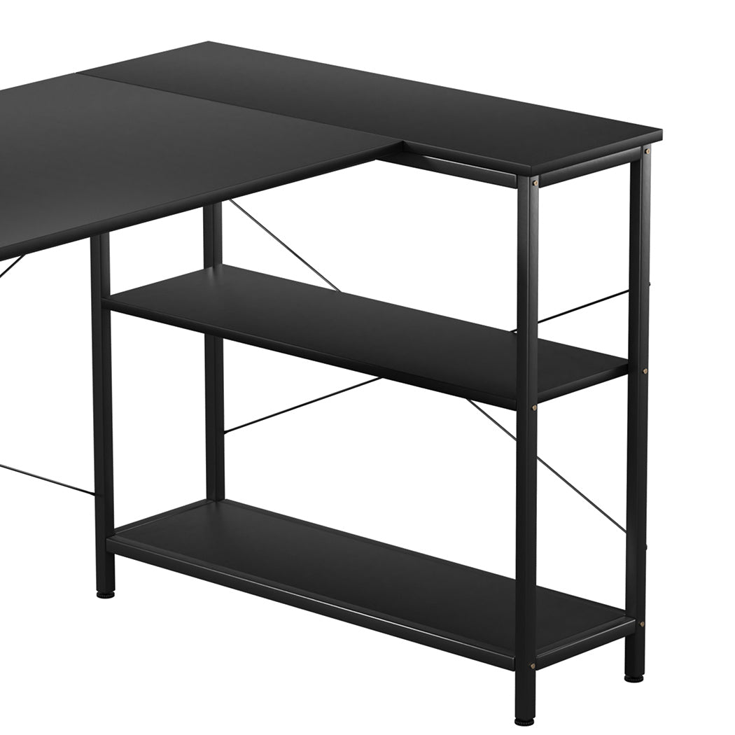 Levede L Shaped Computer Desk Corner Desk Black-1954802381711609860