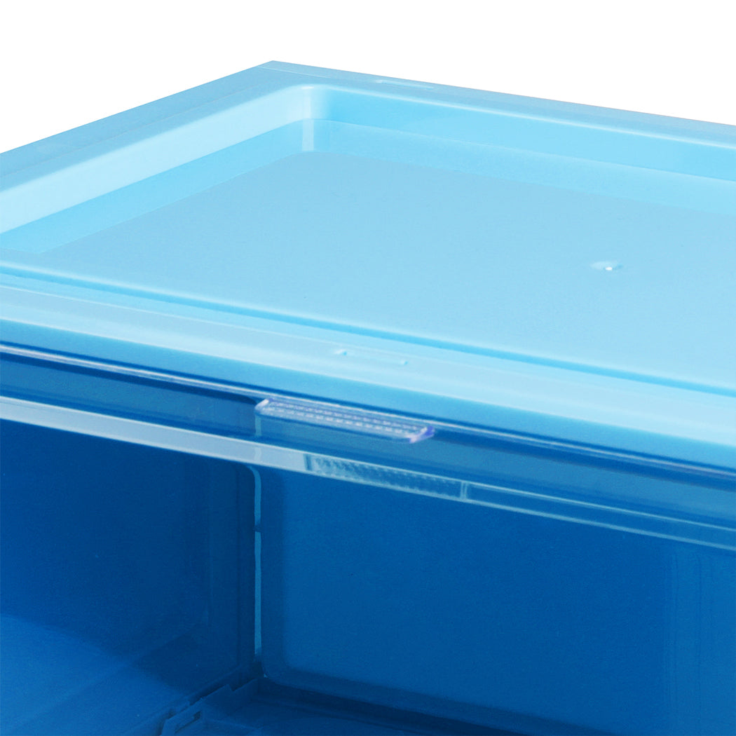 Stacked Sneaker Display Case Shoe Storage Blue-1954802601744797700