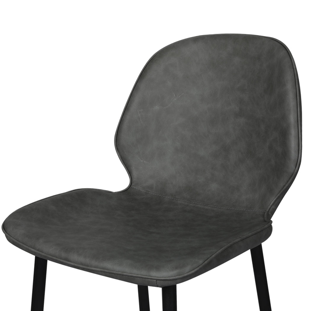 Levede 2x Bar Stool Barstools Counter Grey-1954802995145347076