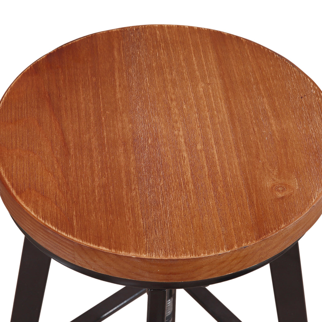 Levede 5pcs Bar Table Barstools Industrial-1919892918903115780