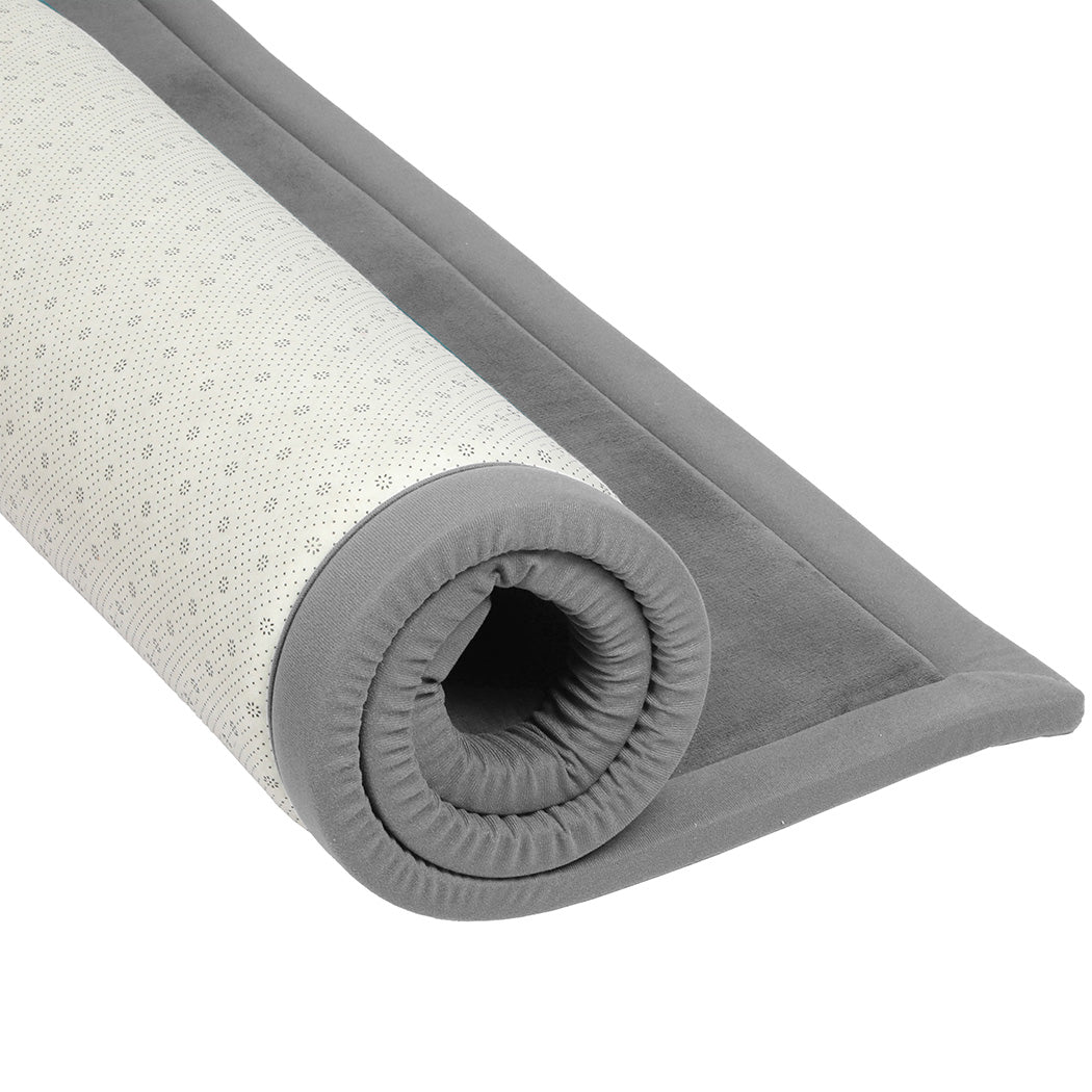 Marlow Coral Velvet Area Rugs Large Mat 150x200cm Grey-1954802461982199812