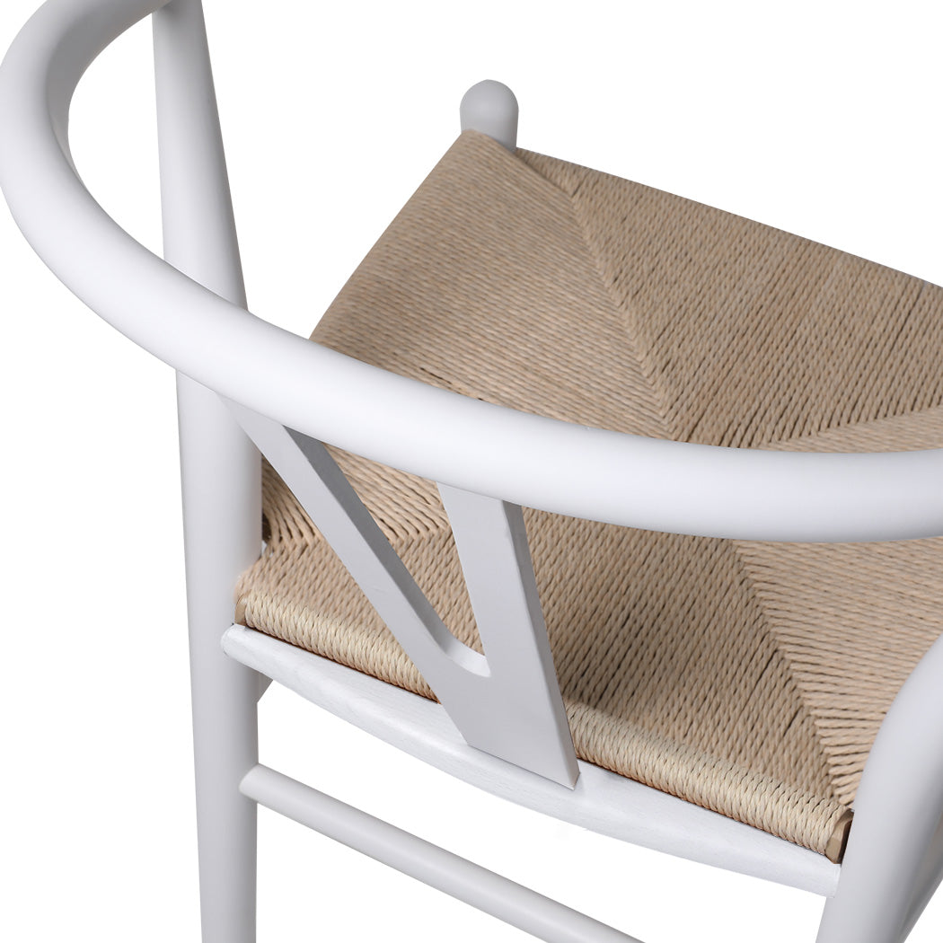 Levede 6x Dining Chairs Wooden Hans White-1973193557242155012