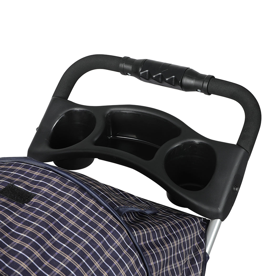 PaWz Large Pet Stroller Dog Cat Carrier Plaid-1954802605855215620