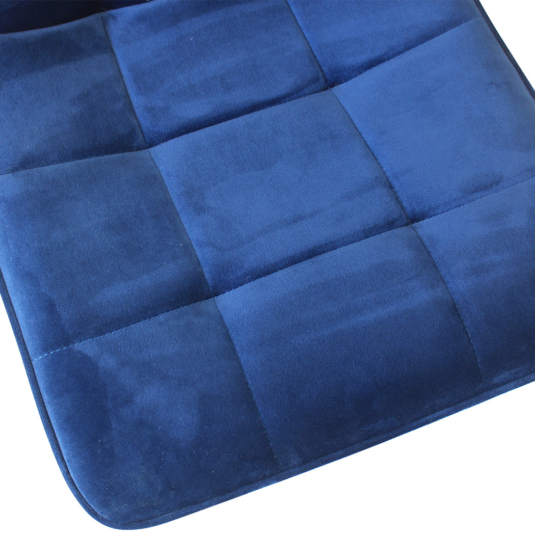Levede 4x Dining Chairs Kitchen Velvet Blue-1954802984198213636