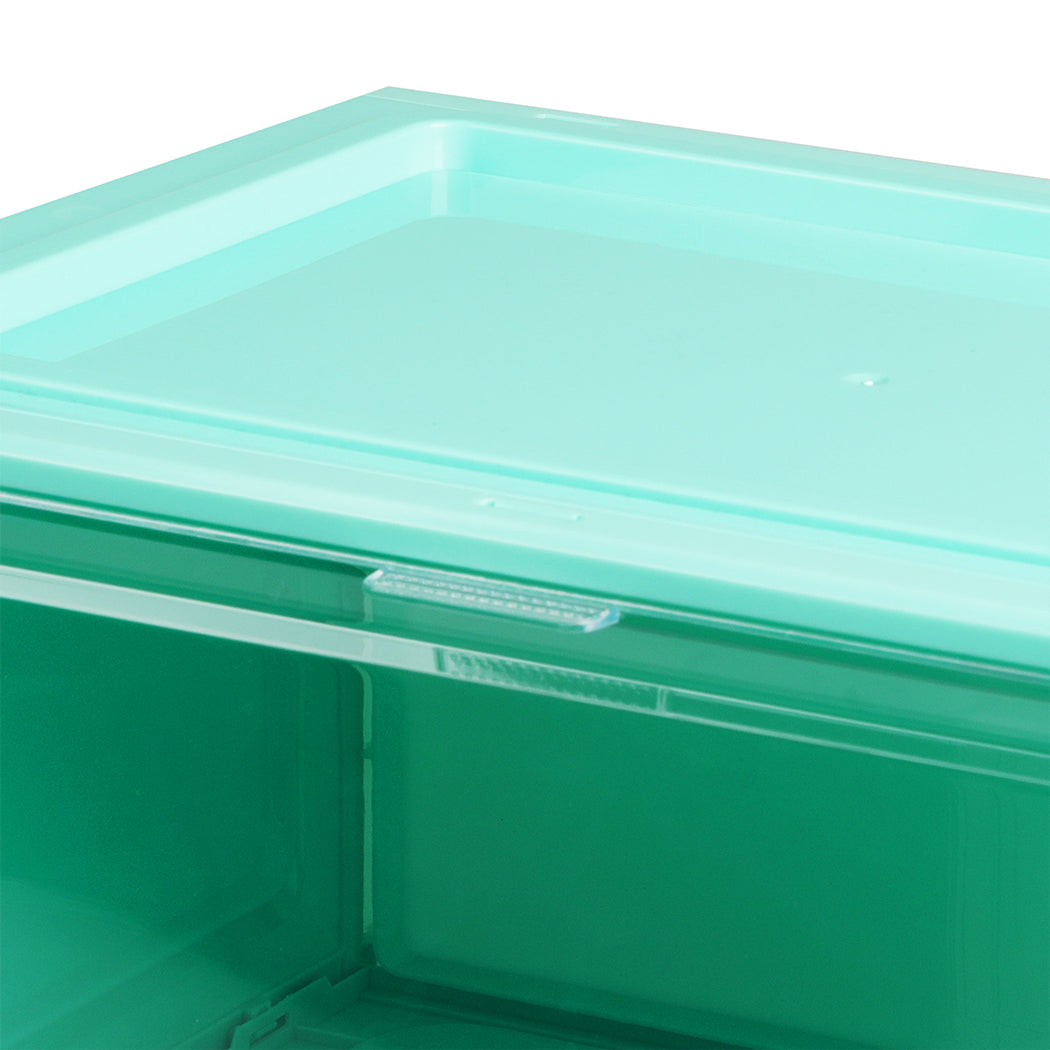 Stacked 6x Sneaker Display Case Shoe Cyan-1910112539350536196