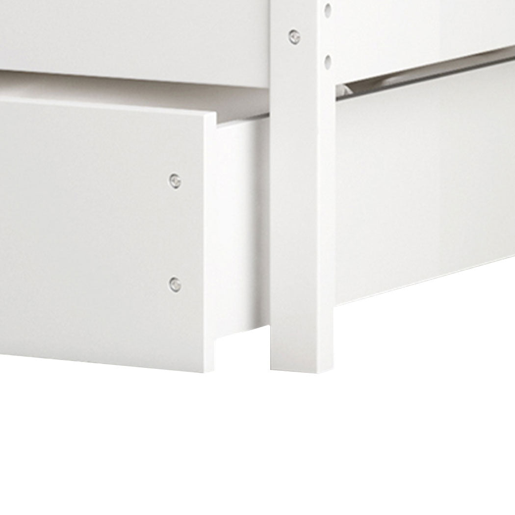 Levede Bed Frame Wooden Single Timber White-1919892912007680004