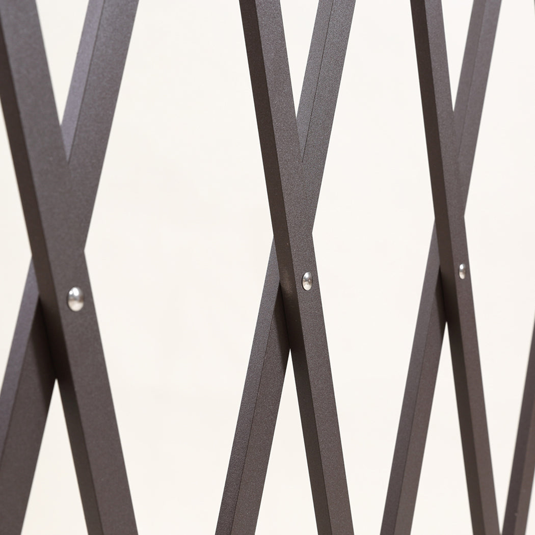 Garden Security Fence Gate Gate Metal Brown-1954802909376024580