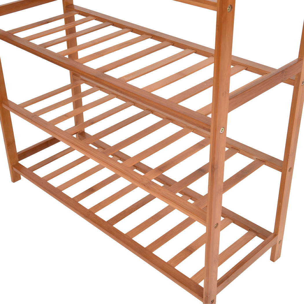 Levede 2x 4 Tier Bamboo Shoe Rack Shoes-1954802688583667716