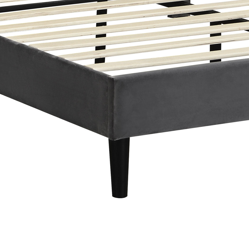 Levede Bed Frame Double Size Mattress Grey-1910113208337829892