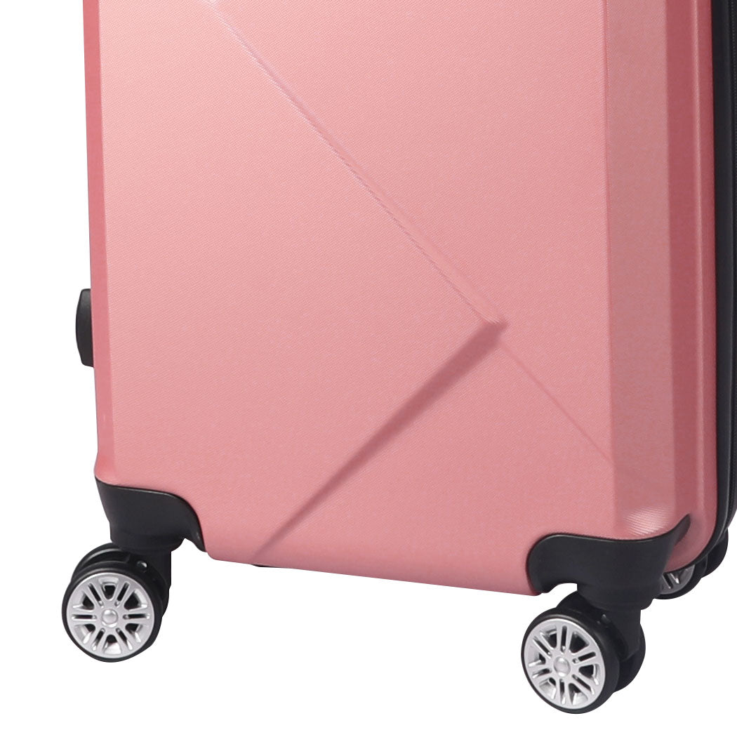 Slimbridge 2pcs 20"Travel Luggage Set Rose Gold-1954802808876306436