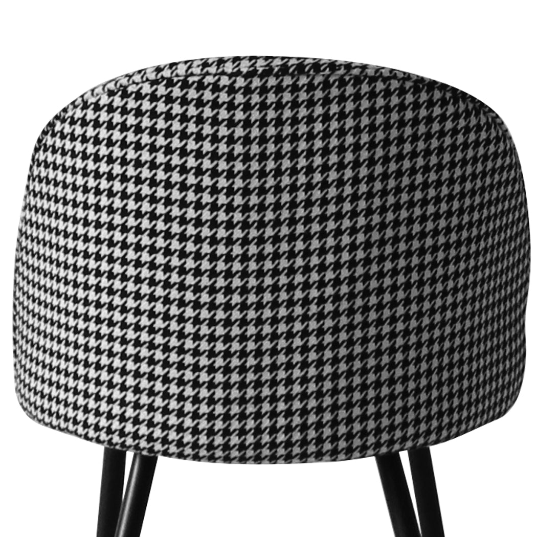 Levede 2x Dining Chairs Kitchen Cafe Black and White-1954802979513176068