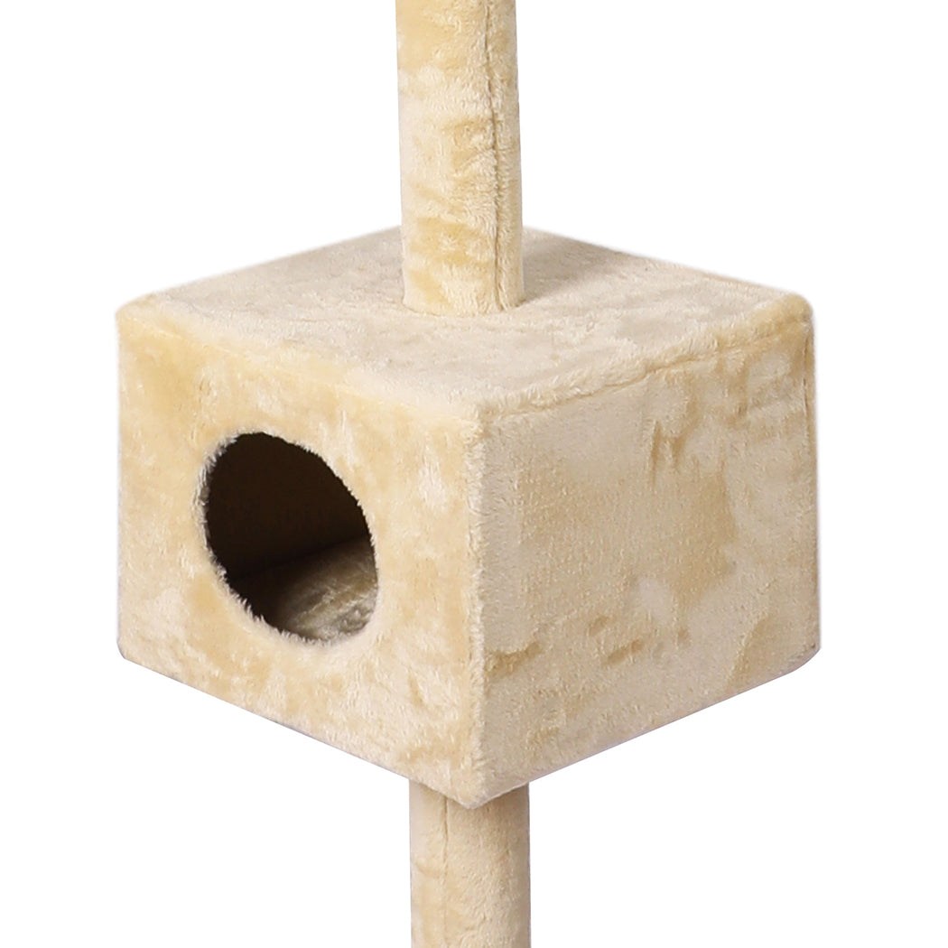 PaWz Cat Scratching Post Tree Cubby Beige-1910112461793660932