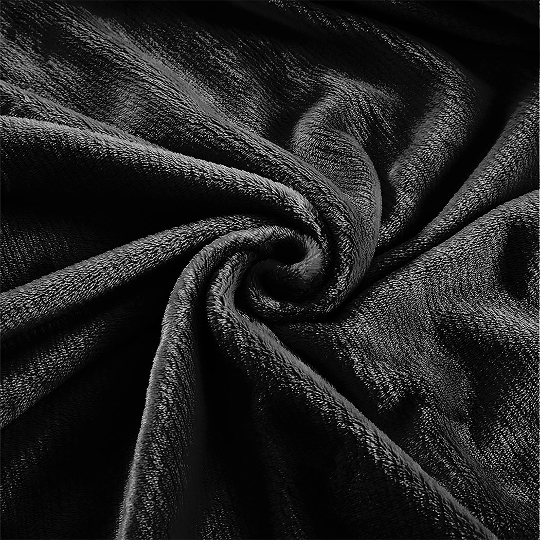 DreamZ 320GSM 220x160cm Ultra Soft Mink Black Single-1954802938304139268