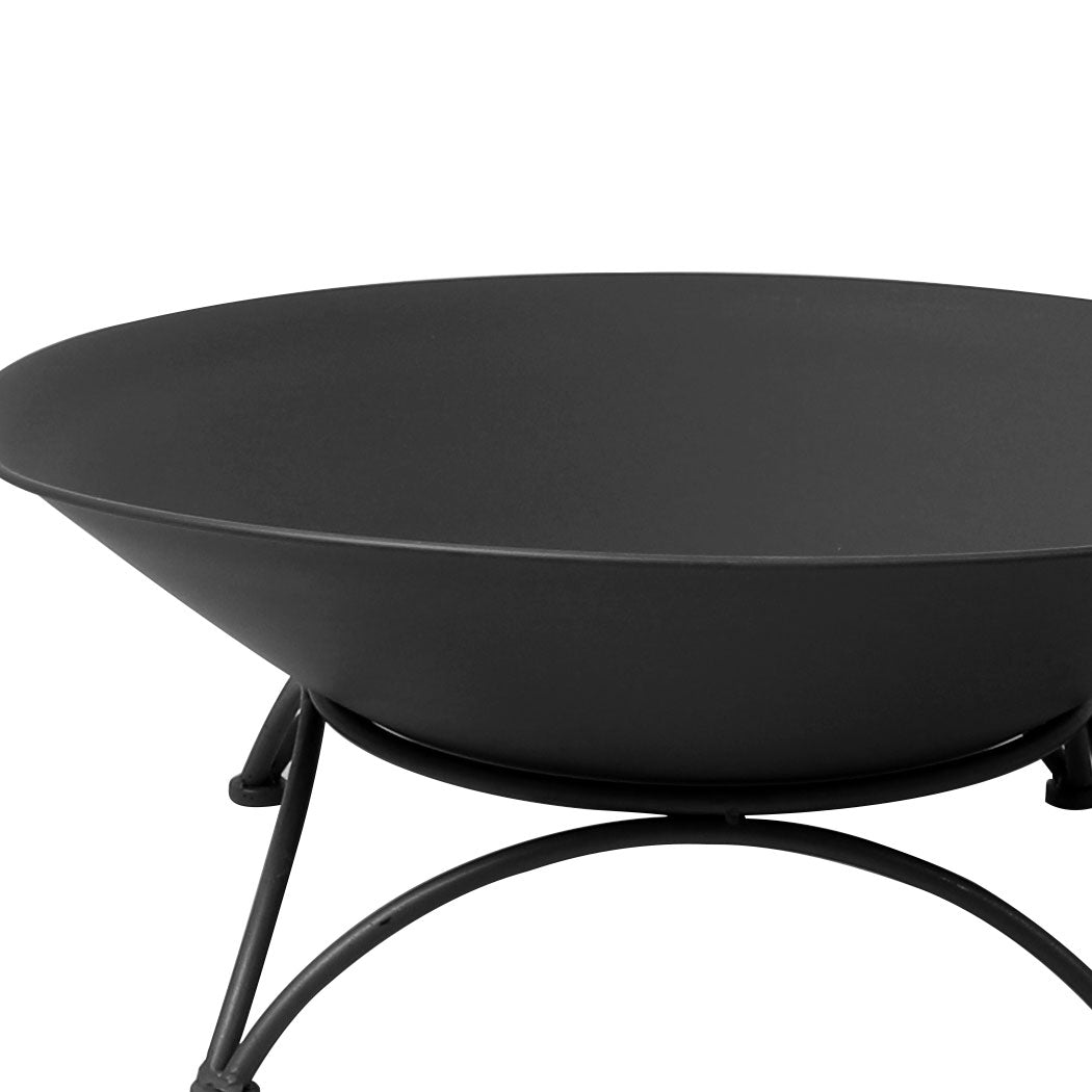 Moyasu 2IN1 Fire Pit Bowl Firepit Garden Black-1910112944331558916