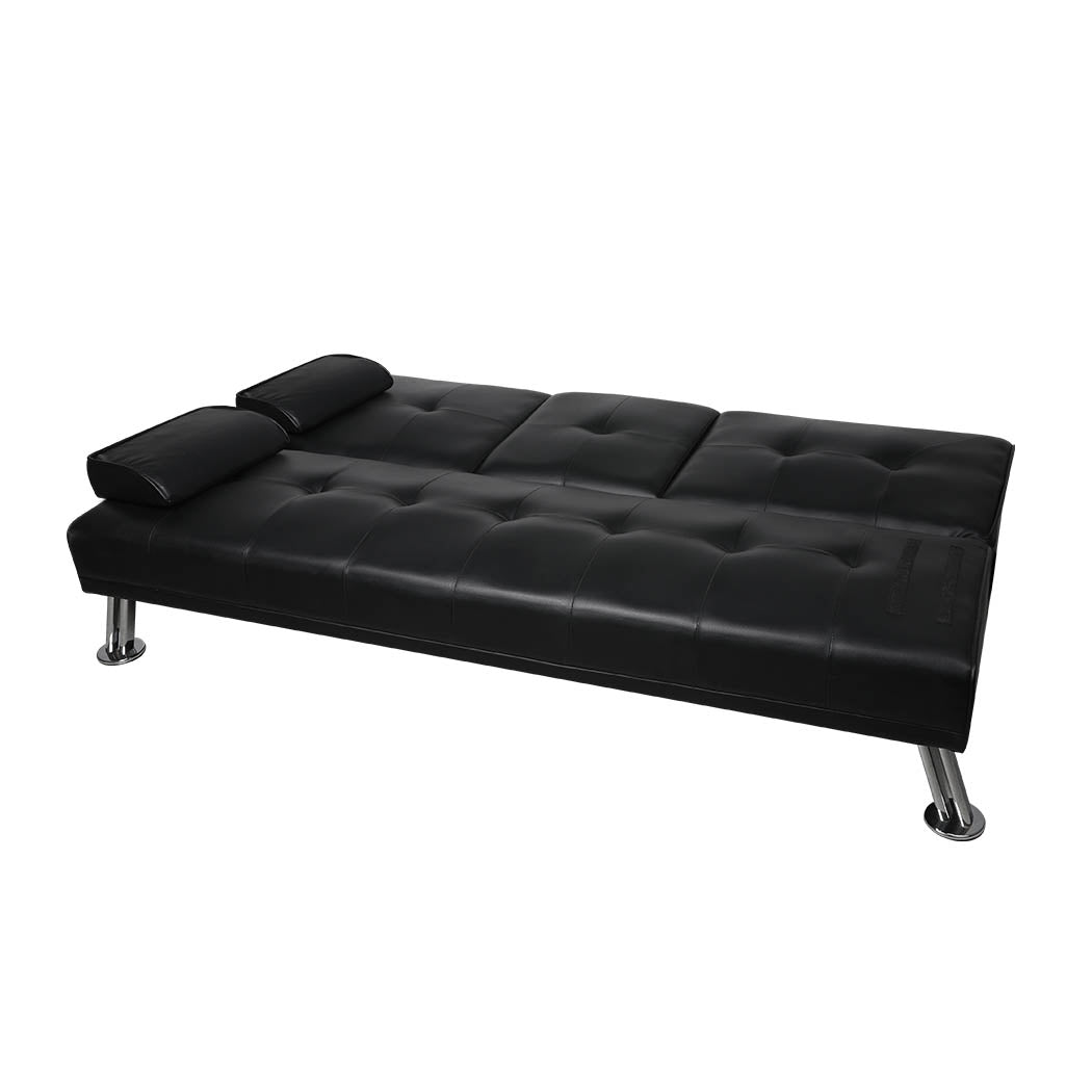Levede Sofa Bed Adjustable Recliner Black-1954803010626523140