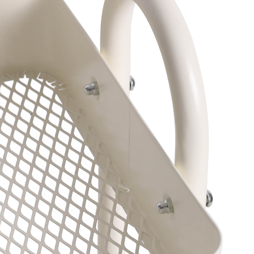 Levede 4 Tiers Kitchen Trolley Cart White-1954802729440382980