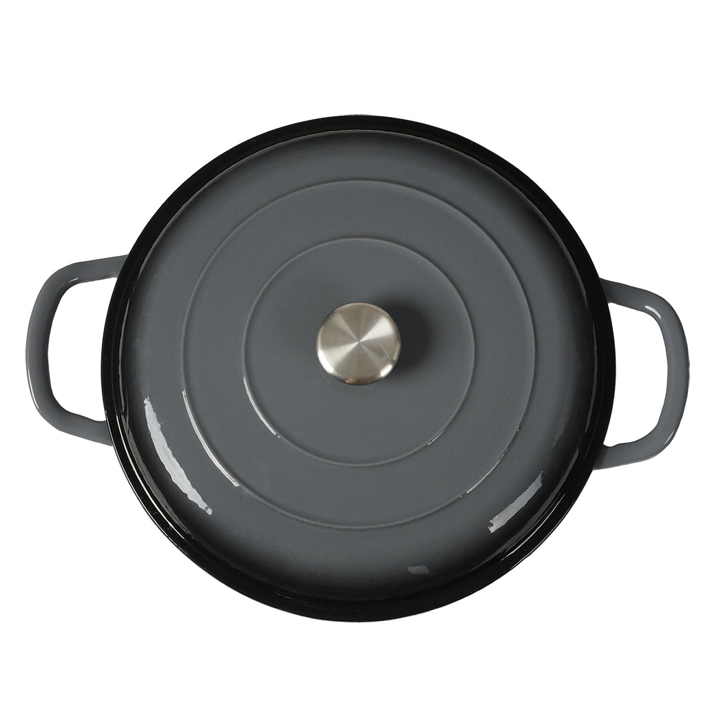 3.5L Enamel Dutch Oven Pan in Black Colour-1910113168806514692