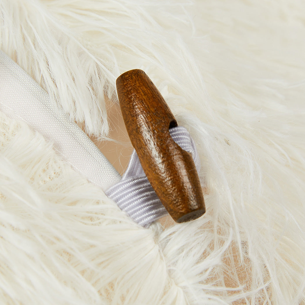 Pawz Cat Tunnel Foldable Fluffy Plush Play Tube Beige-1954802453568425988